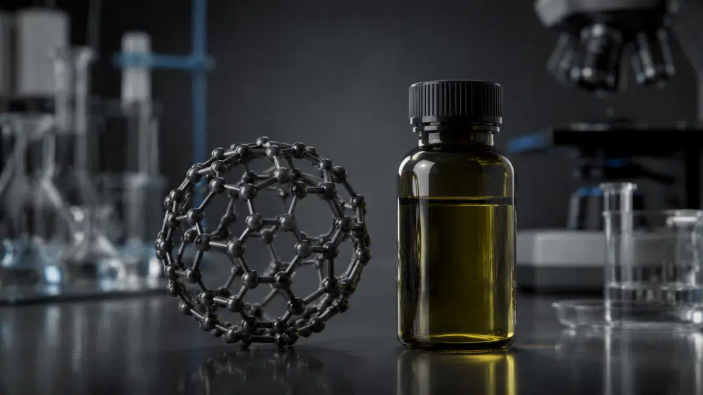 C60 fullerene and an olive-oil research formulation in a controlled laboratory setting