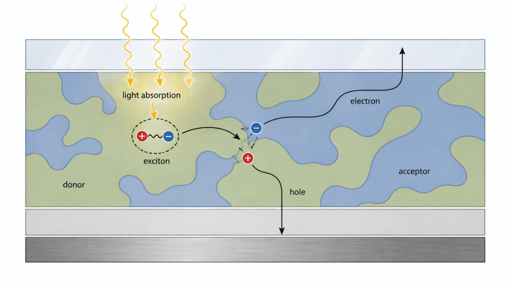 Organic Photovoltaics and Molecular Electronics: Essential Guide from C60 Innovation to Industrialization 11 Organic photovoltaics charge separation mechanism