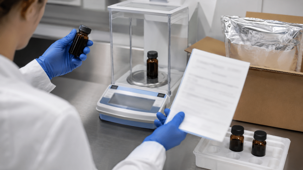 B2B Guide to Fullerene Distribution: Sourcing, Quality Control, and Industrial Market Opportunities 11 Quality technician checking fullerene sample containers during incoming inspection