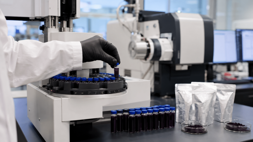 B2B Guide to Fullerene Distribution: Sourcing, Quality Control, and Industrial Market Opportunities 9 Analyst preparing fullerene samples for chromatographic and mass-spectrometry verification