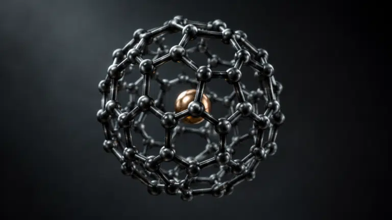 Why Are Endohedral Fullerenes So Expensive? Understanding the Science, Production, and Research Value 7 Endohedral fullerene with encapsulated atom inside carbon cage