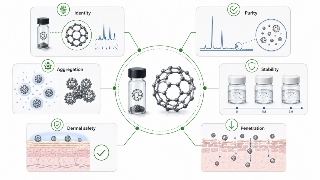 Fullerene in Radiation Dermatitis Research: Evidence, Formulation, and Safety Boundaries 12 Safety evaluation boundaries for fullerene topical radiation dermatitis research