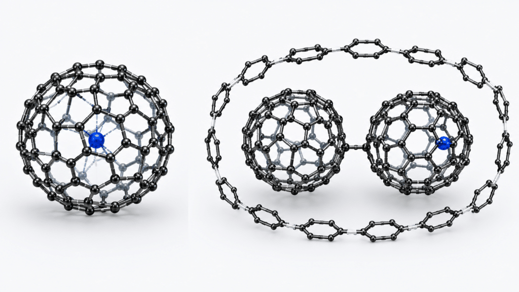Endohedral Fullerenes and N@C60: Why Encapsulated-Atom Fullerenes Are Not Pristine C60 11 Different molecular structures of N@C60 and a C59N-C60 radical heterodimer