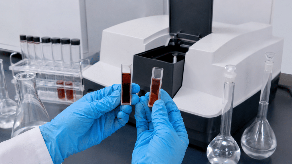 C70 Characterization Methods: What HPLC, UV–Vis, Mass Spectrometry and 13C NMR Reveal 11 Reddish-brown Fullerene C70 solutions prepared for UV-visible spectroscopy
