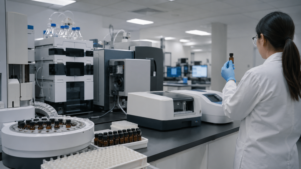 Fullerene Materials for Biomedical Research 12 Analytical laboratory used for multi-method characterization of fullerene research materials