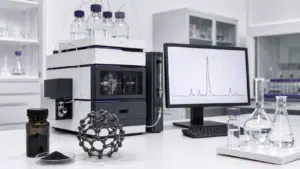 C60高效液相色谱纯度分析:如何解读富勒烯色谱图 12 C60 富勒烯 HPLC 纯度分析(附色谱图及实验室仪器)